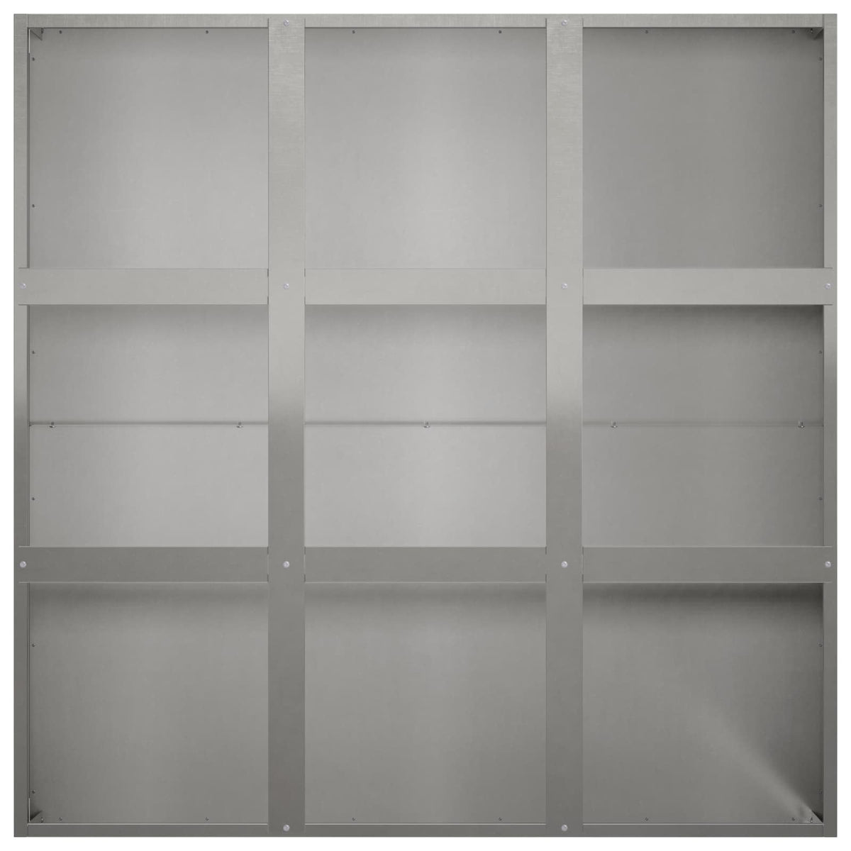 Macetero De Jardín Plateado 100 X 100 X 30 Cm Acero Inoxidable_3