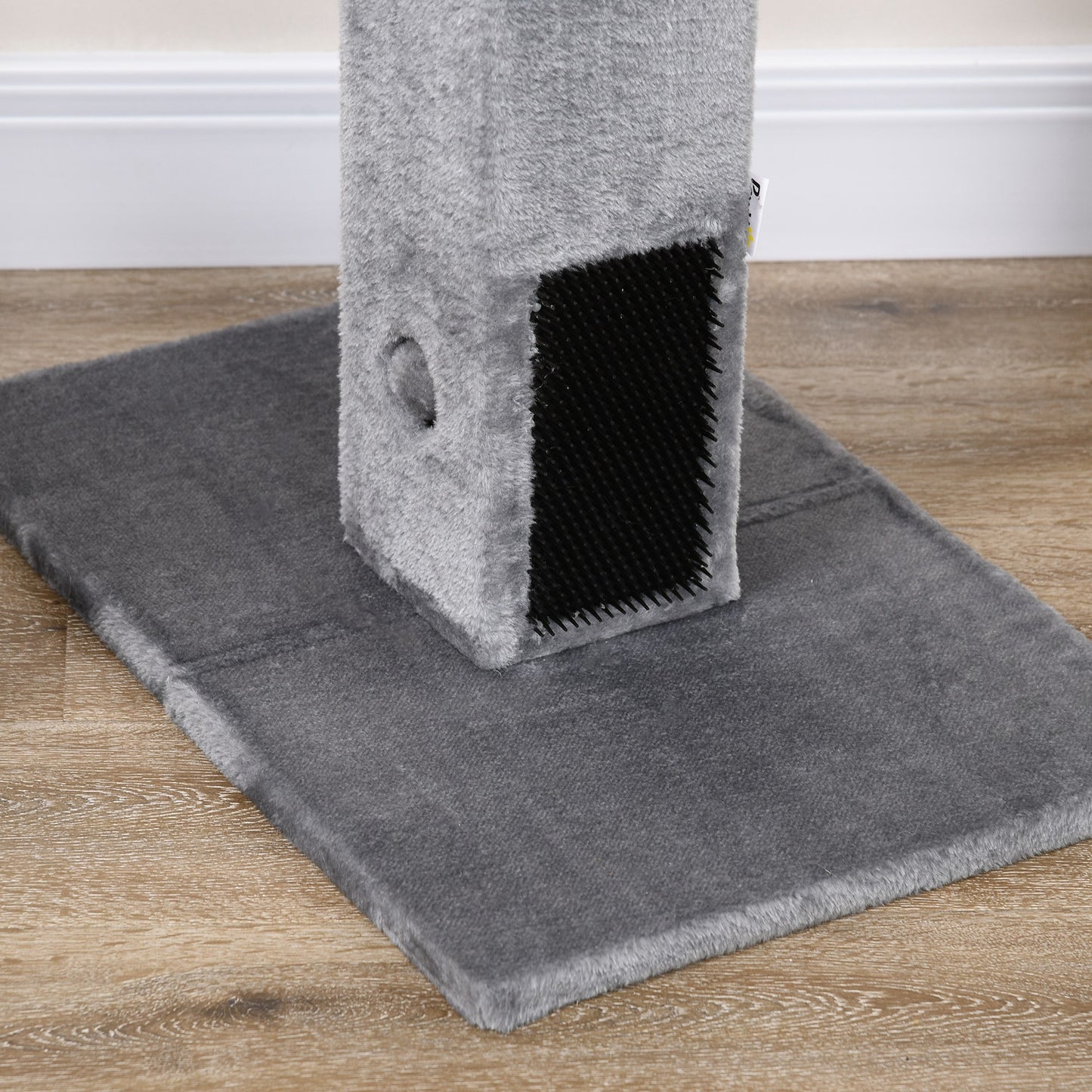 Pawhut Poste Rascador Para Gatos 79 Cm Con Bola Colgante 59,5x39x79 Cm Gris_4