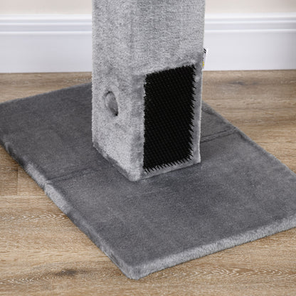 Pawhut Poste Rascador Para Gatos 79 Cm Con Bola Colgante 59,5x39x79 Cm Gris_4