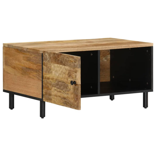 Mesa De Centro De Madera Maciza De Mango 80x50x40 Cm_0