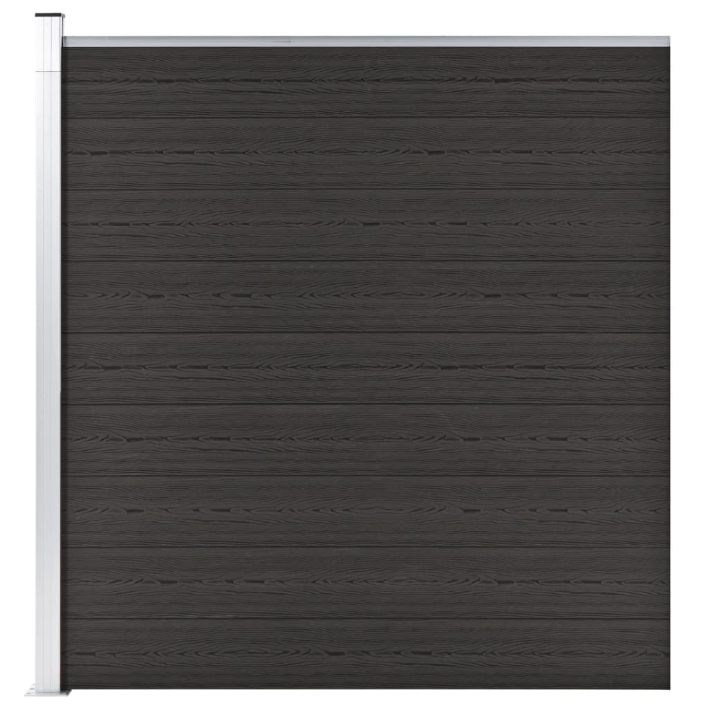 Panel De Valla Wpc Negro 175x186 Cm / Vetonek_2