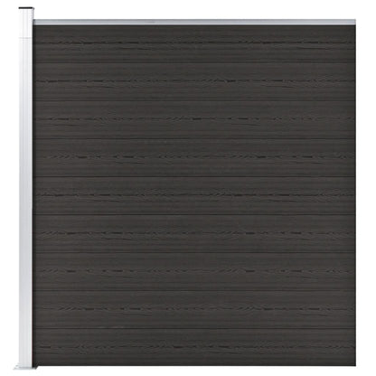 Panel De Valla Wpc Negro 175x186 Cm / Vetonek_2