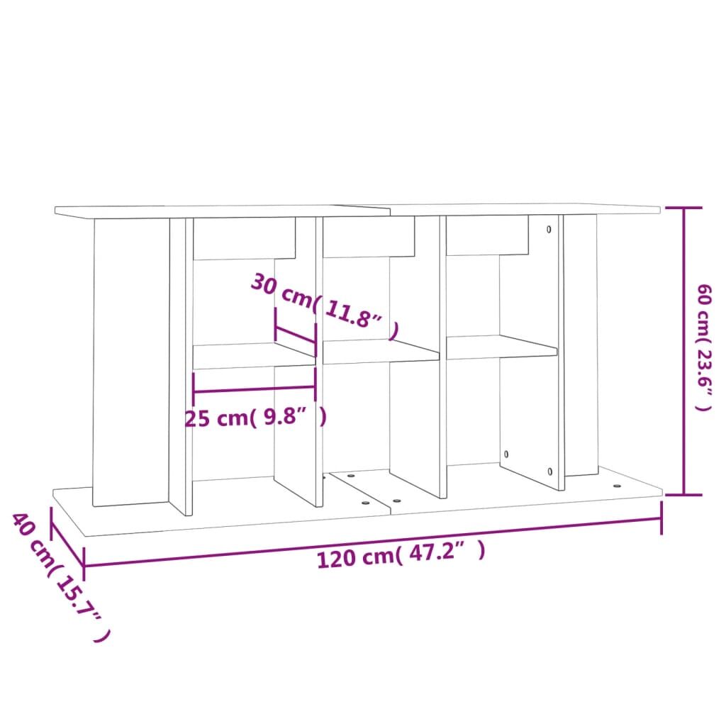 Vidaxl Soporte De Acuario Madera Ingeniería Roble Marrón 120x40x60 Cm_2