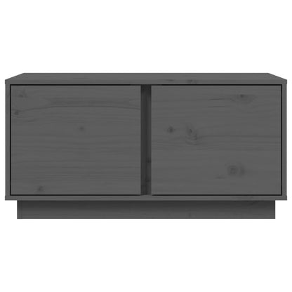 Mesa De Centro Madera Maciza De Pino Gris 80x50x40 Cm_4