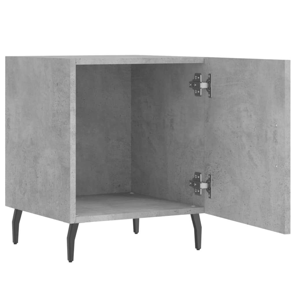 Mesitas Noche 2 Uds Madera Ingeniería Gris Hormigón 40x40x50 Cm_3