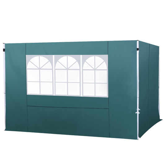 Outsunny 2 Paredes Laterales Para Carpa 3m Lado Parasol De Gazebo Tela Oxford_0