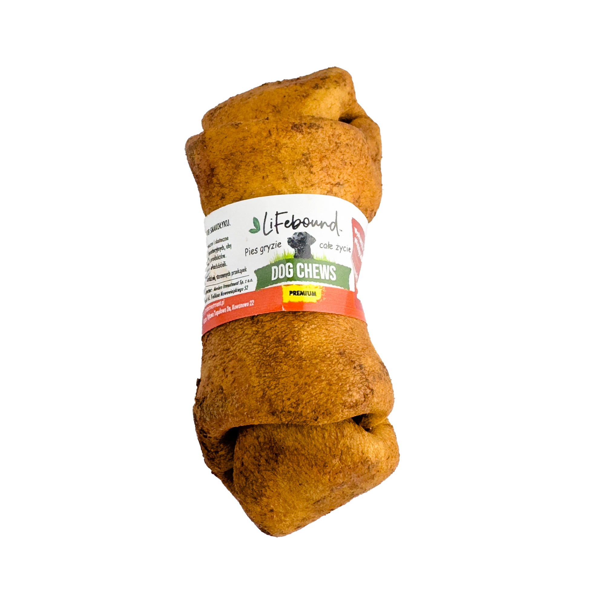 Lifebound - Hueso Masticable Natural De Cuero De Ternera En Forma De Hueso Con Sabor A Tocino - 10 Piezas - Tamaño: S