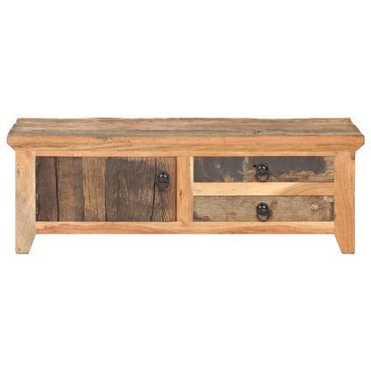 Mesa De Centro De Madera Maciza Reciclada 90x50x31 Cm._1