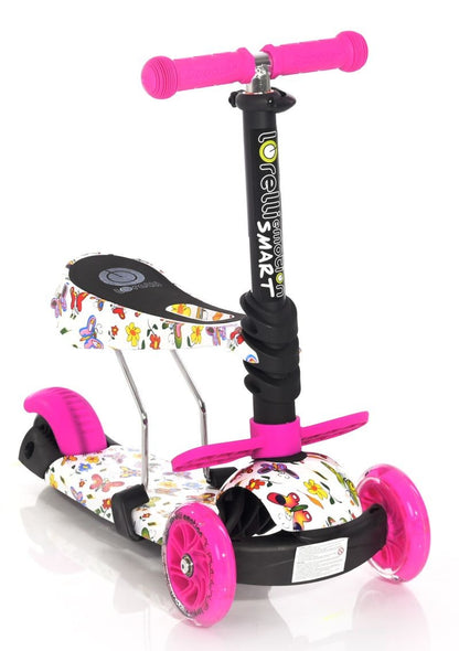 Patinete Infantil Con Asiento Smart Pink Butterfly_0