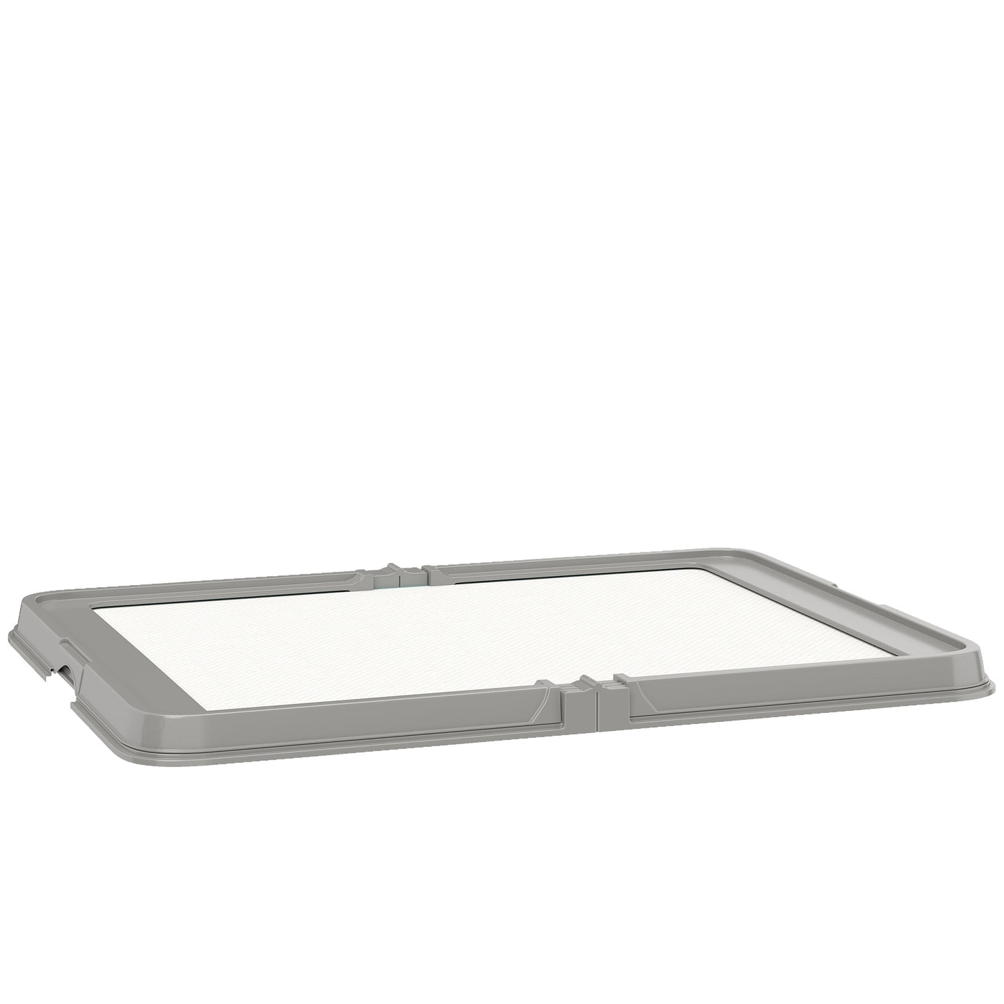 Pawhut Inodoro Para Perros Plegable 86x62 Cm Bandeja Sanitaria Para Perros Gris_0