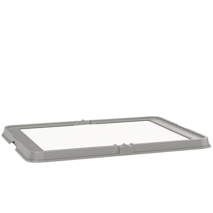 Pawhut Inodoro Para Perros Plegable 86x62 Cm Bandeja Sanitaria Para Perros Gris_0