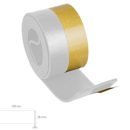 Burlete Umbral Autoadhesivo Pvc Flexible Blanco_1