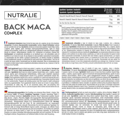 Nutralie Maca negra andina complex + vitaminas B6 + B12, 120 cápsulas