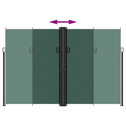 Vidaxl Toldo Lateral Retráctil Verde Oscuro 220x1000 Cm_4