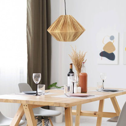 Well Home Lámpara Colgante De Papel Tejido Ø33x24,5cm