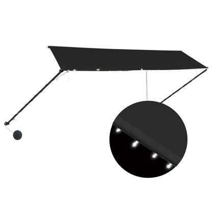 Toldo Retráctil Con Led Gris Antracita 350x150 Cm_0