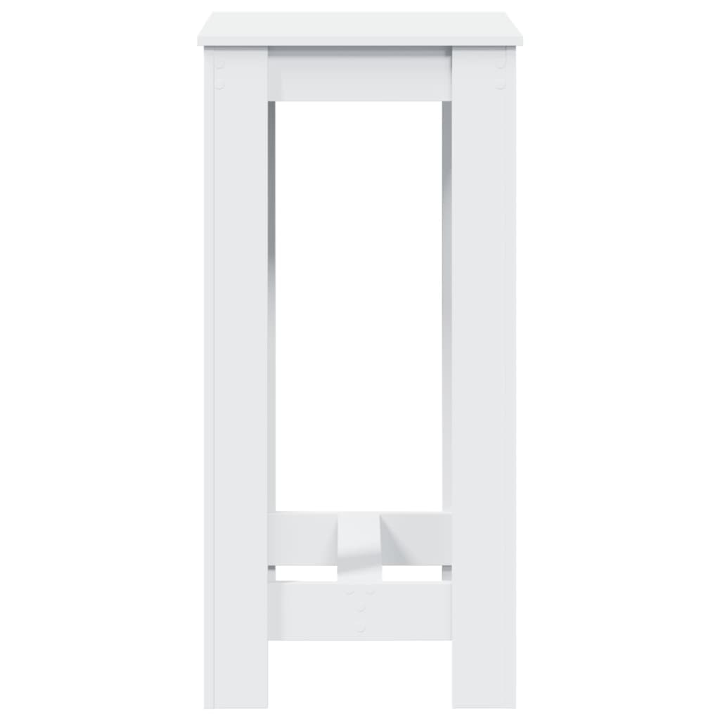 Mesa Alta De Bar Madera De Ingeniería Blanca 51x50x103,5 Cm_3