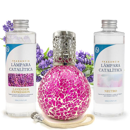 Pack Ahorro Mosaico Fucsia + Fragancia Lavender Expression 500ml + Limpiador Neutro 200ml + Mecha De Repuesto_0