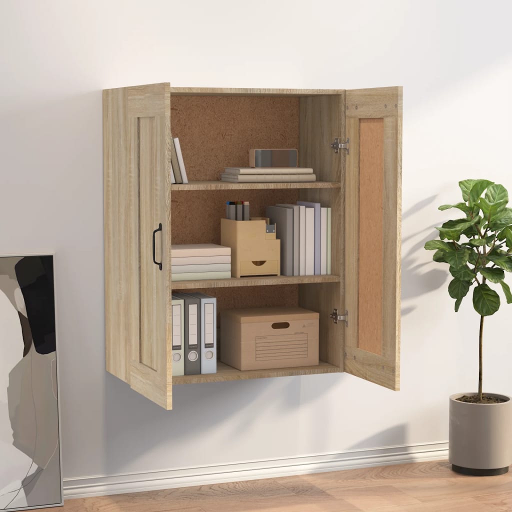 Armario Colgante De Pared Roble Sonoma 69,5x32,5x90 Cm / Vetonek_2