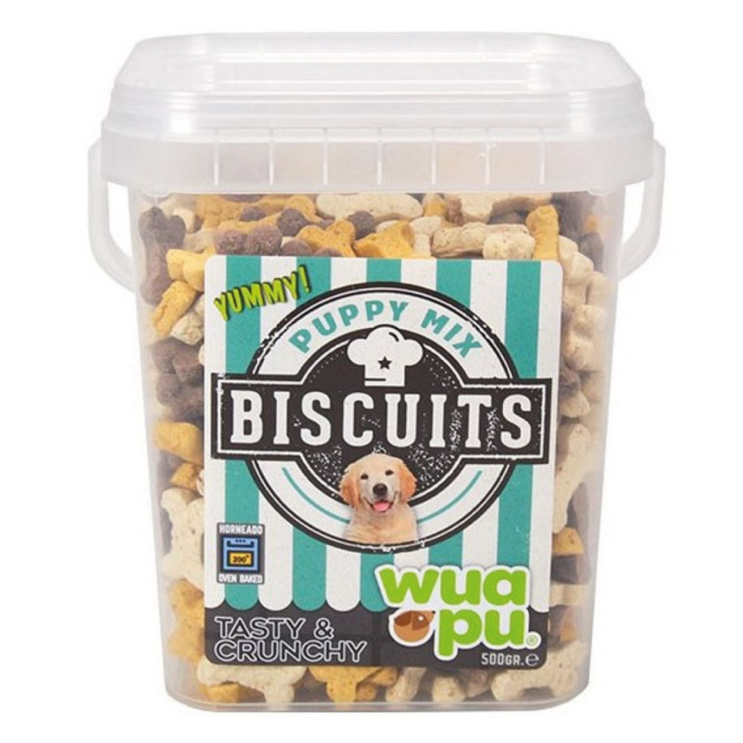 Snack Galleta Para Perro Etapa Cachorro En Mini Huesitos Wuapu Biscuits Puppy Mix, Envase De 500gr_0