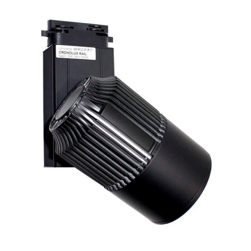 Foco Carril Monofásico Cronolux Chip Cree Led,, Negro, 35w, Blanco Cálido_3