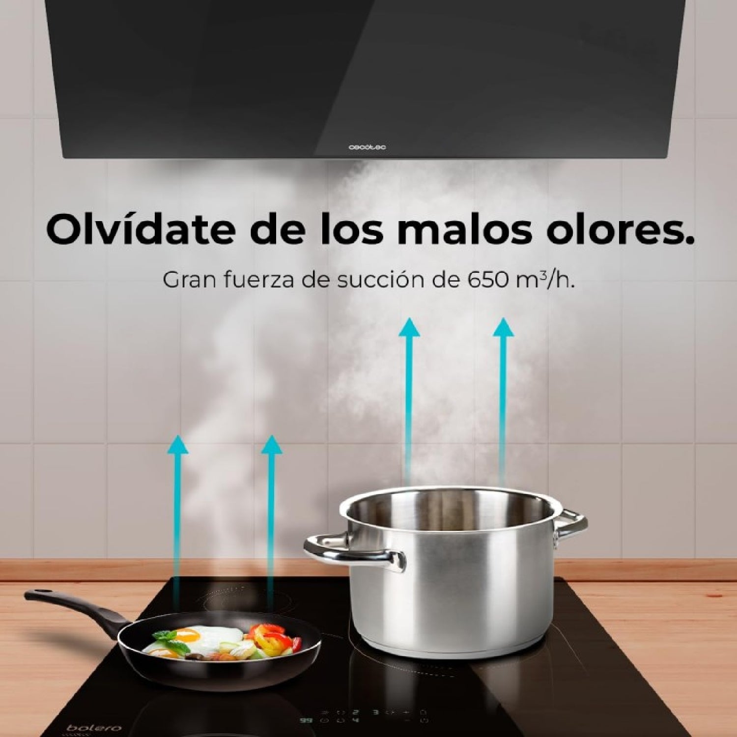Campanas Decorativas Bolero Flux Dt 606500 Glass Black A Cecotec_3