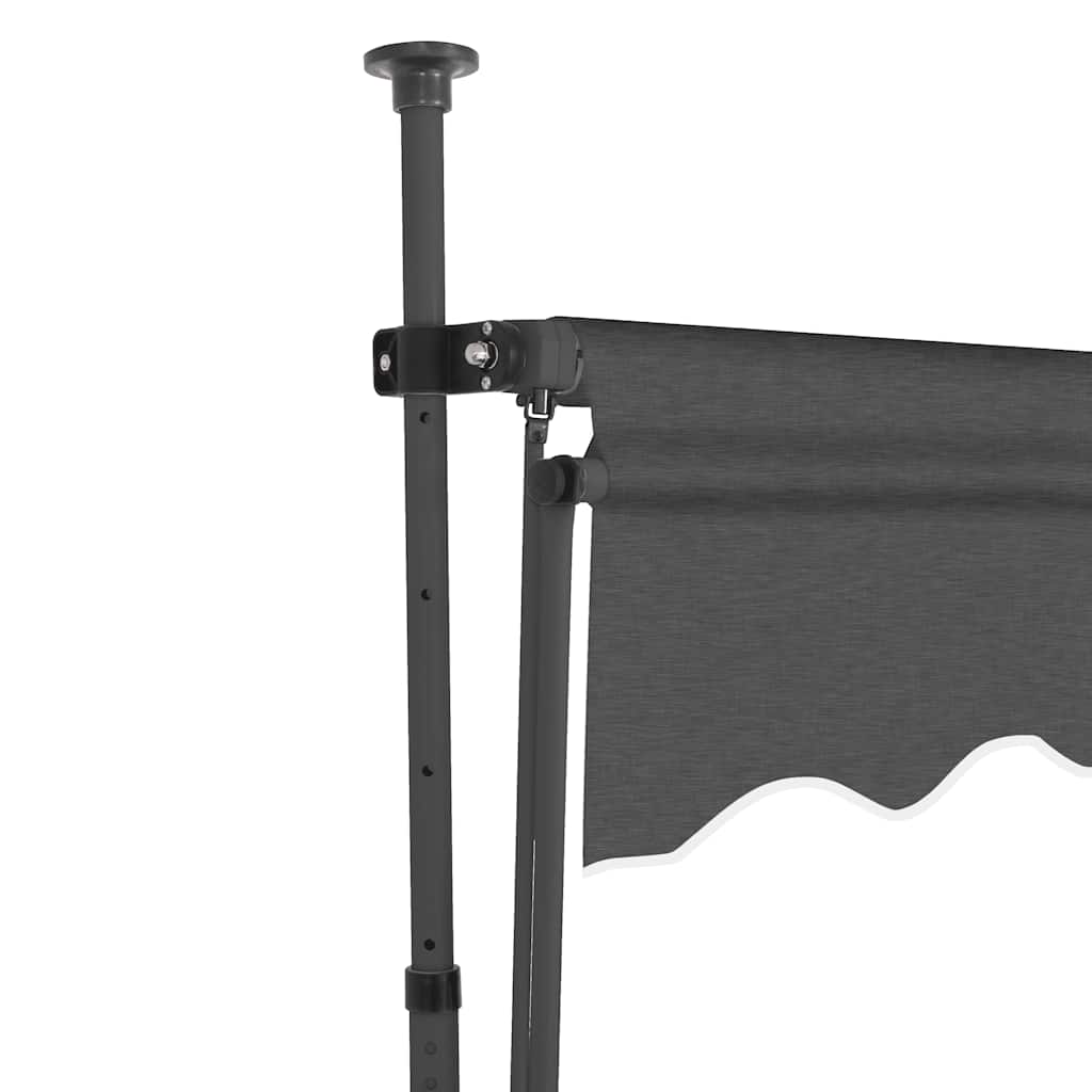Toldo Manual Retráctil Con Led Gris Antracita 200 Cm_3