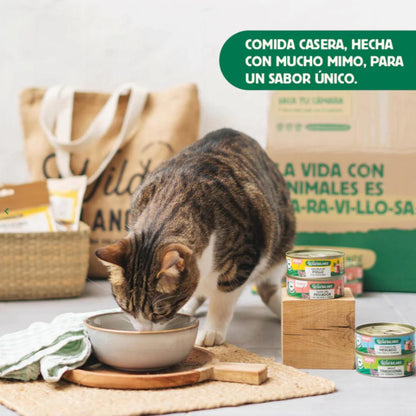 Lata completa Estofado de Mercado con Pavo y Ternera para Gatos Wild Balance 80 g