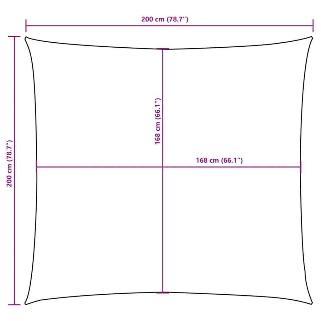 Vidaxl Toldo De Vela Cuadrado Tela Oxford Marrón 2x2 M_2