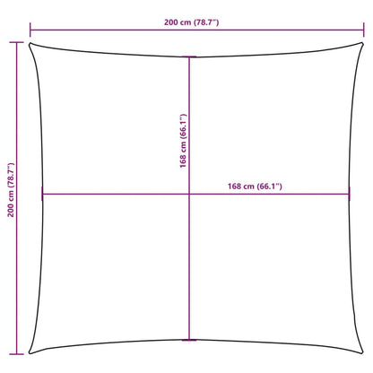 Vidaxl Toldo De Vela Cuadrado Tela Oxford Marrón 2x2 M_2