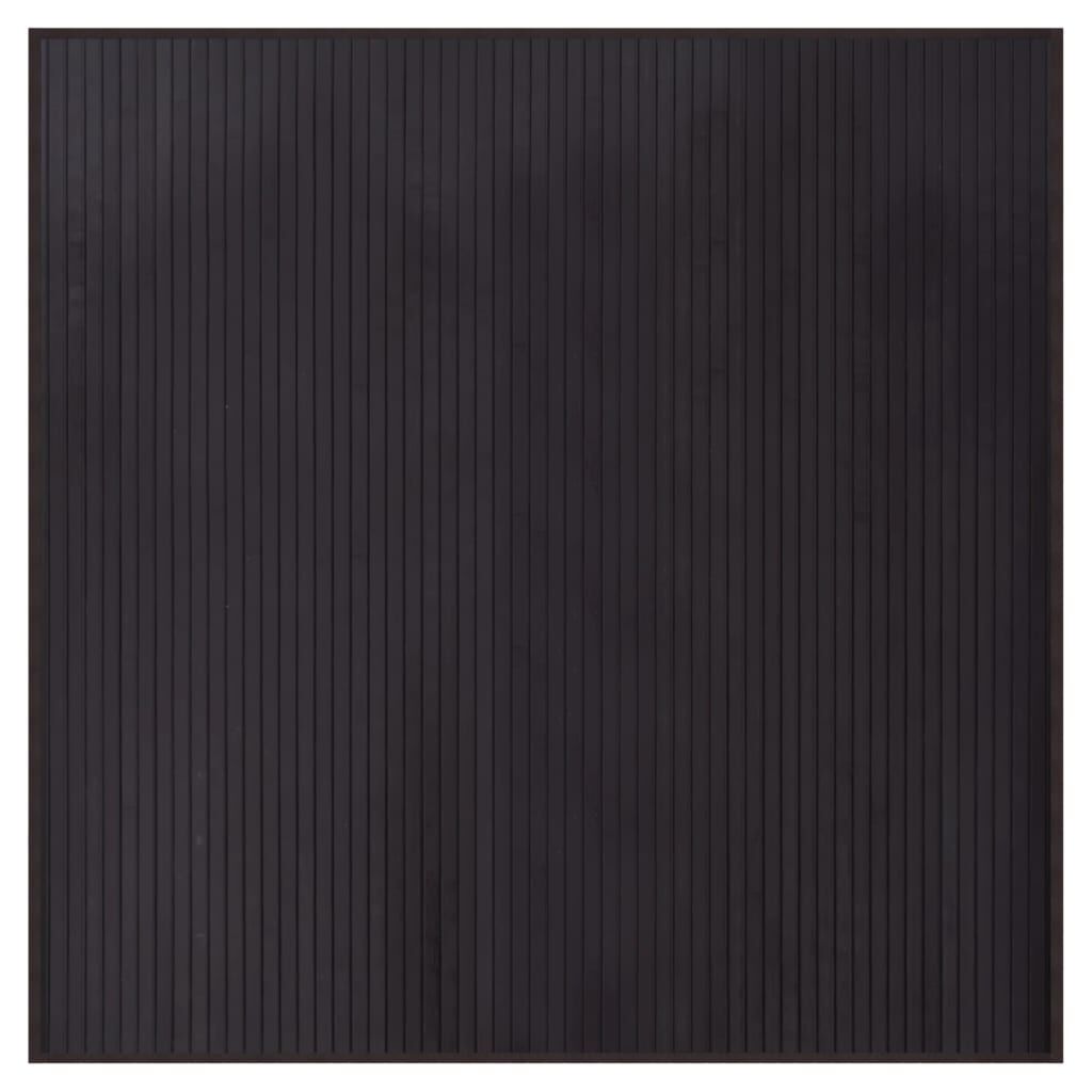 Vidaxl Alfombra Cuadrada Bambú Marrón Oscuro 100x100 Cm_0