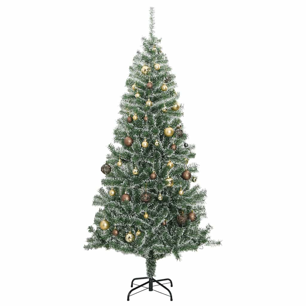 Vidaxl Árbol De Navidad Artificial Con 300 Led Bolas Y Nieve 210 Cm_3