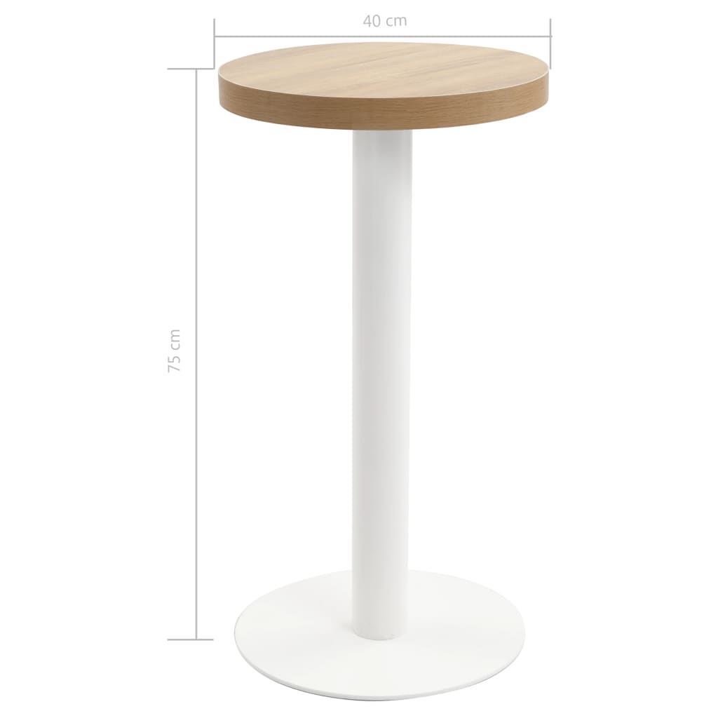 Mesa De Bistró Mdf Marrón Claro 40 Cm_3