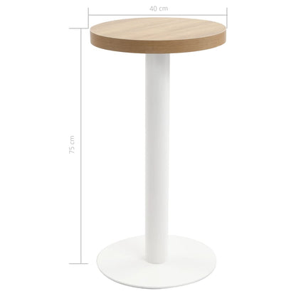 Mesa De Bistró Mdf Marrón Claro 40 Cm_3