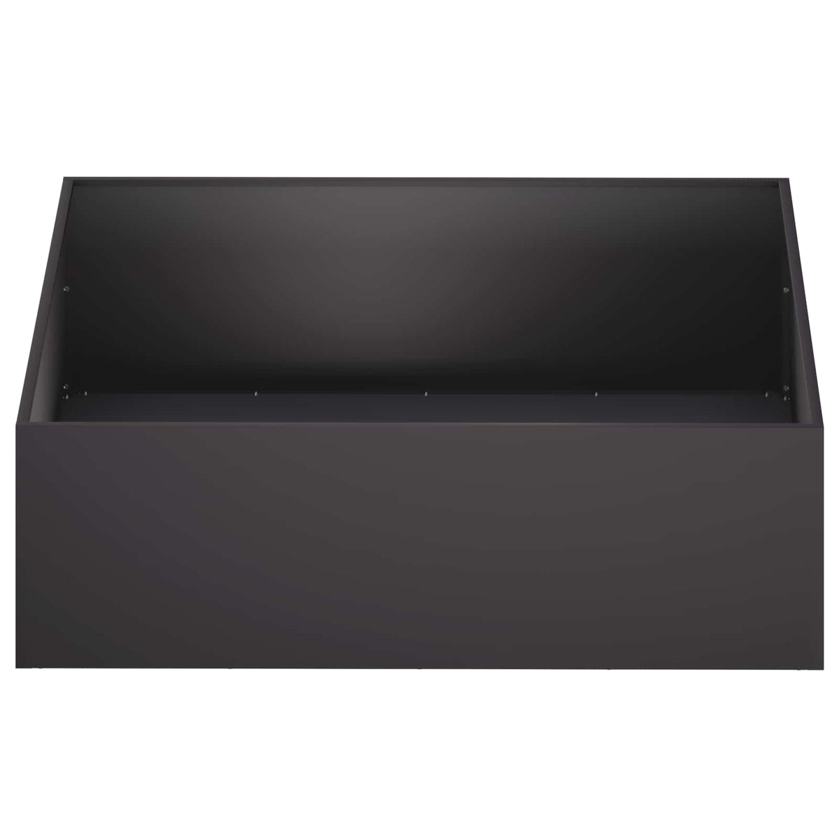 Macetero De Jardín Negro 80 X 80 X 30 Cm Acero Laminado En Frío_2
