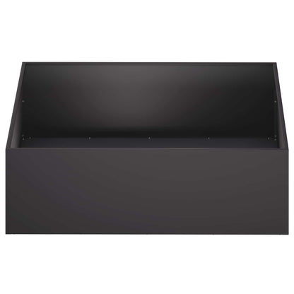 Macetero De Jardín Negro 80 X 80 X 30 Cm Acero Laminado En Frío_2