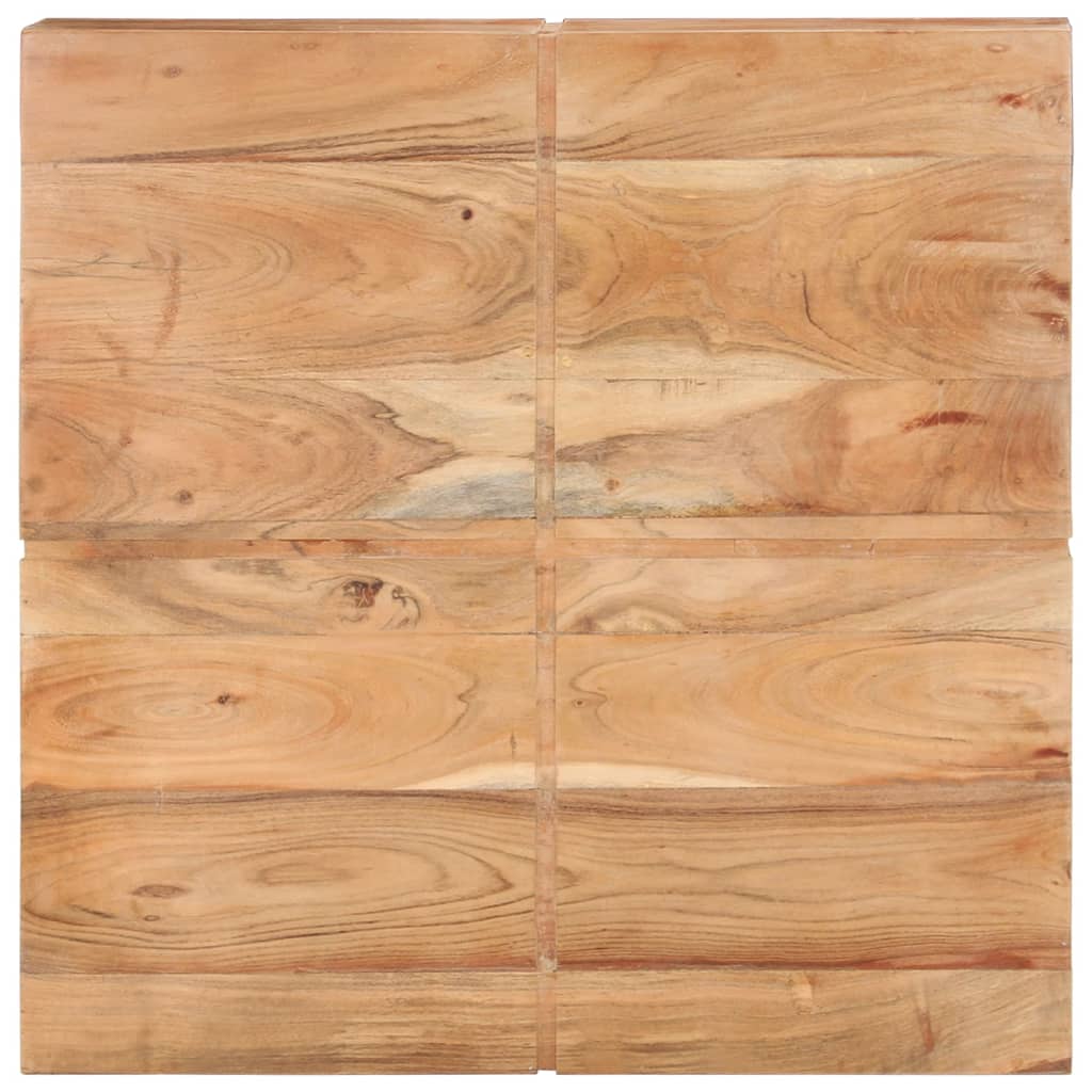 Mesa De Centro De Madera Maciza De Acacia 80x80x28 Cm_2