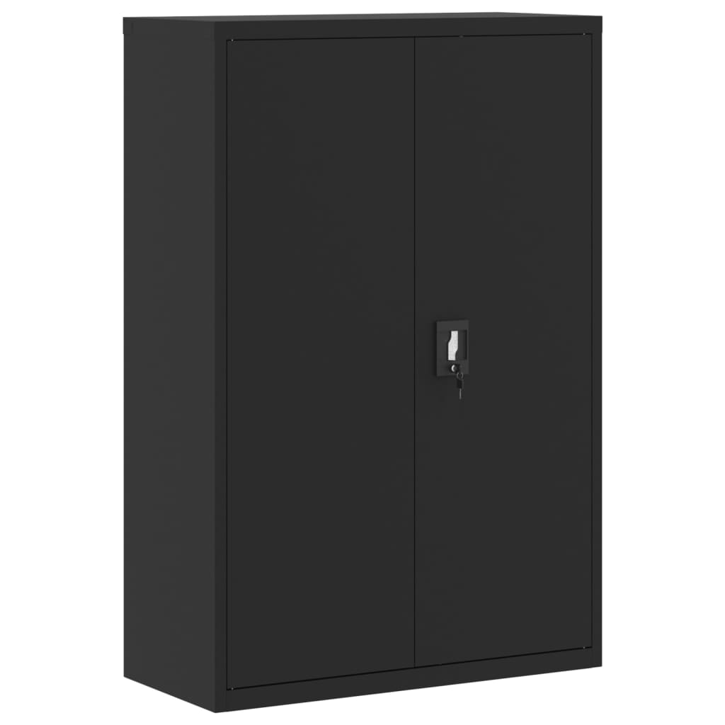 Armario Archivador De Acero Negro 90x40x140 Cm_1