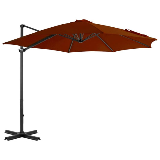 Vidaxl Sombrilla Jardín Voladiza Con Palo De Aluminio Terracota 300 Cm_0