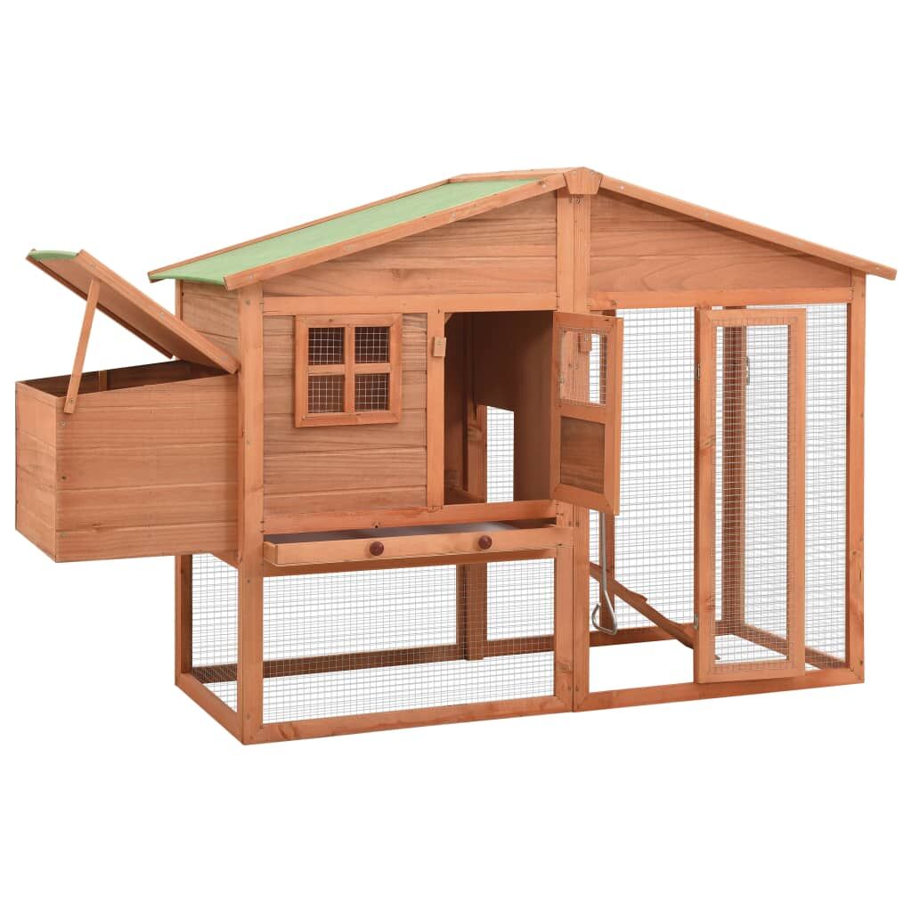 Vidaxl Gallinero Con Ponedero Madera Maciza De Abeto_1