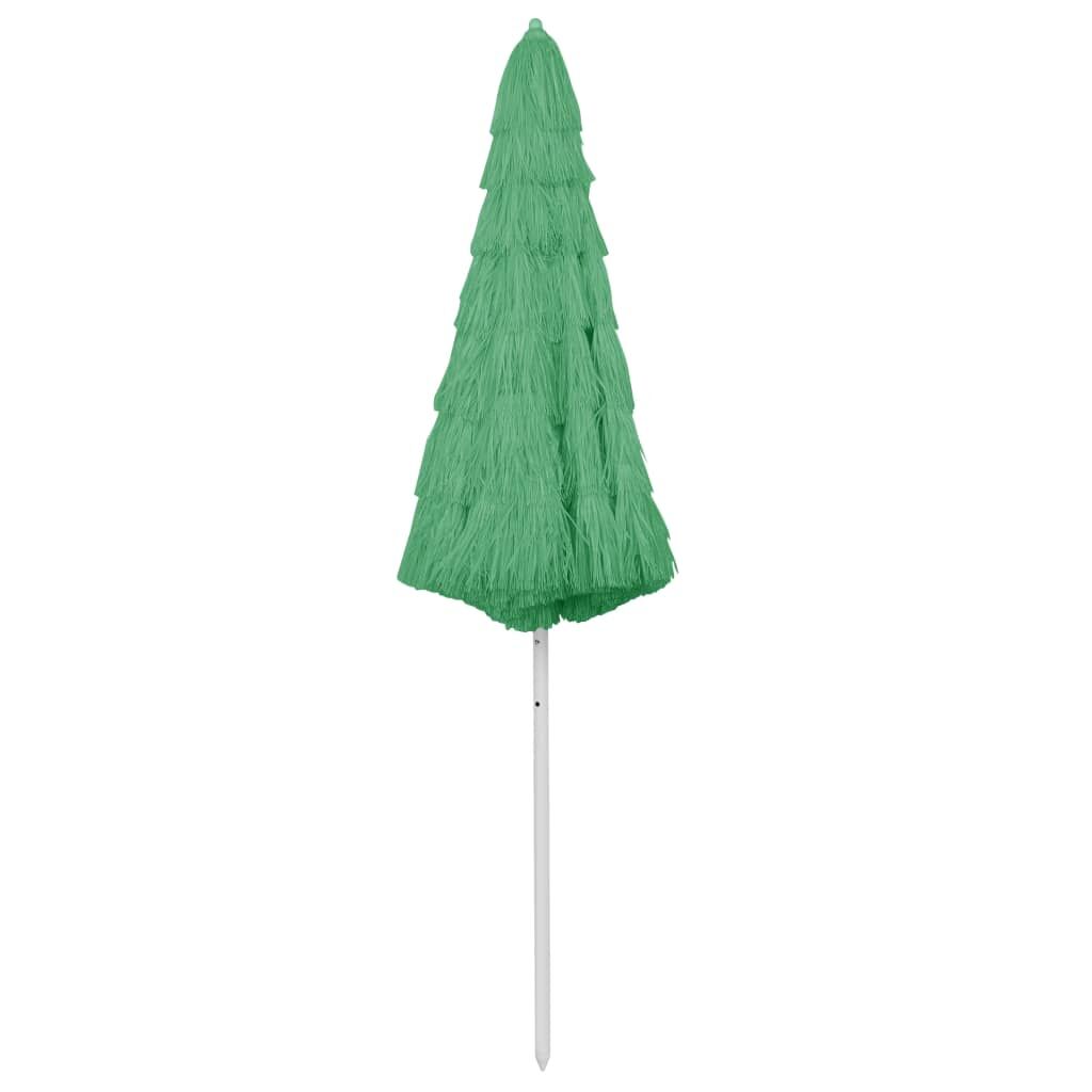 Vidaxl Sombrilla De Playa Hawaii Verde 300 Cm_1