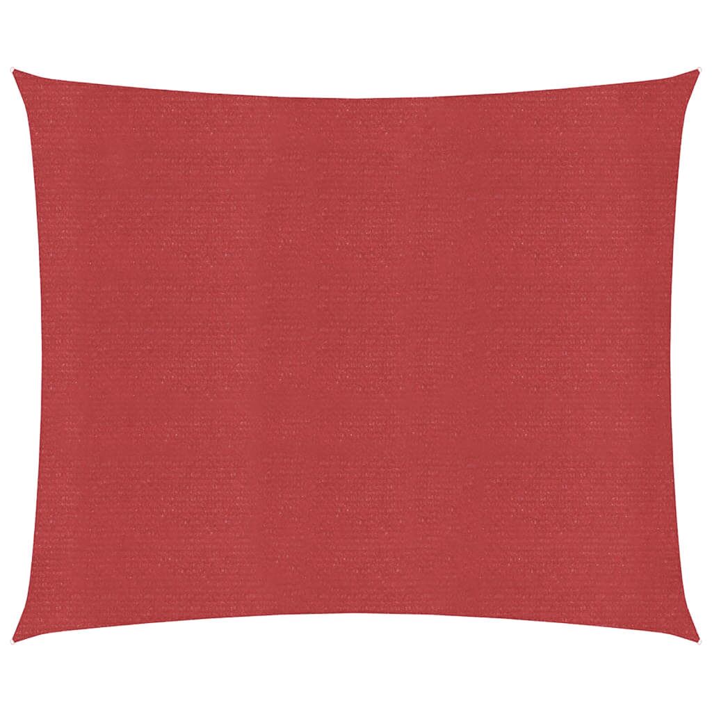Vidaxl Toldo De Vela Rojo Hdpe 160 G/m² 5x5 M_0