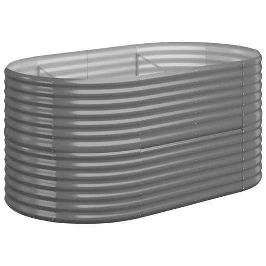 Jardinera Arriate Acero Galvanizado Gris 152x80x68 Cm_0