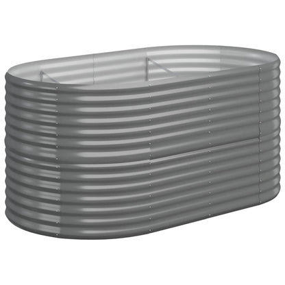 Jardinera Arriate Acero Galvanizado Gris 152x80x68 Cm_0