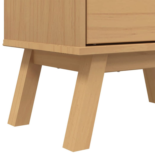 Zapatero Olden Madera Maciza De Pino Marrón 55x35x120 Cm / Vetonek_0