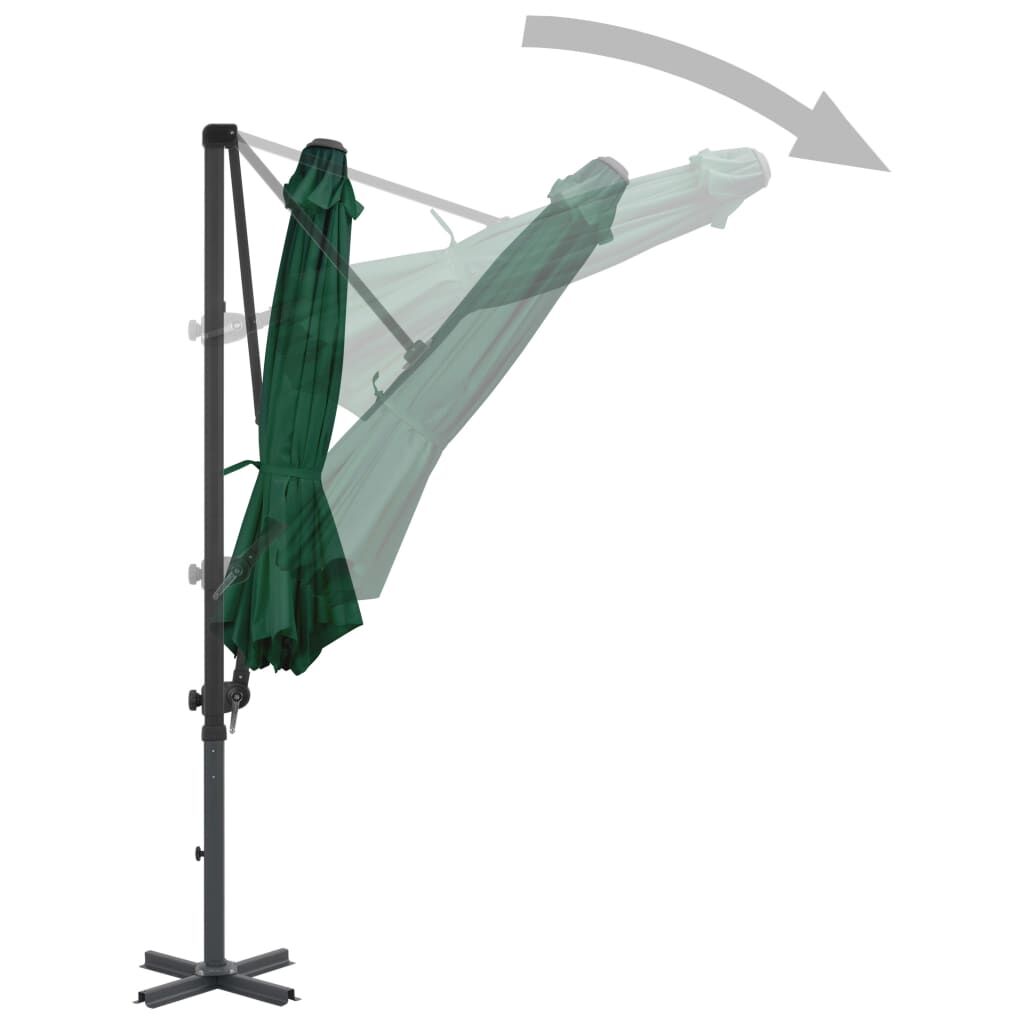 Vidaxl Sombrilla De Jardín Con Base Portátil Verde_3