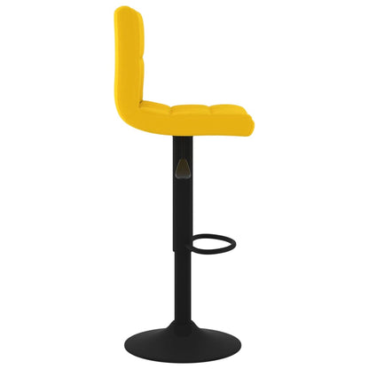 Taburete De Bar De Terciopelo Amarillo Mostaza_2