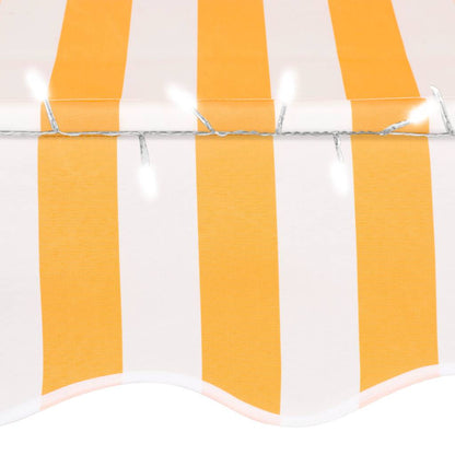 Toldo Manual Retráctil Con Led Blanco Y Naranja 100 Cm_4