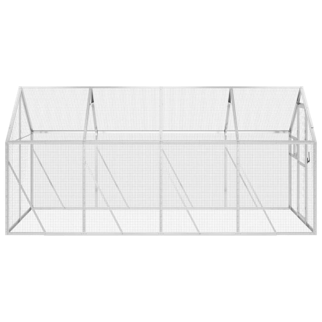 Vidaxl Pajarera De Aluminio Color Plateado 1,79x4x1,85 M_3