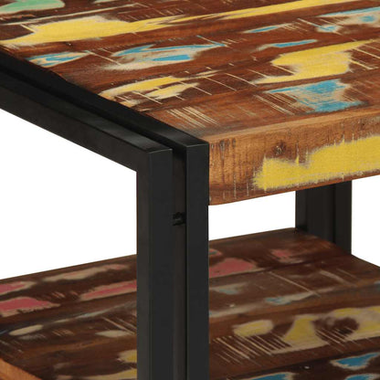 Mesa De Centro Multicolor 50x50x38 Cm Madera Maciza Reciclada_4